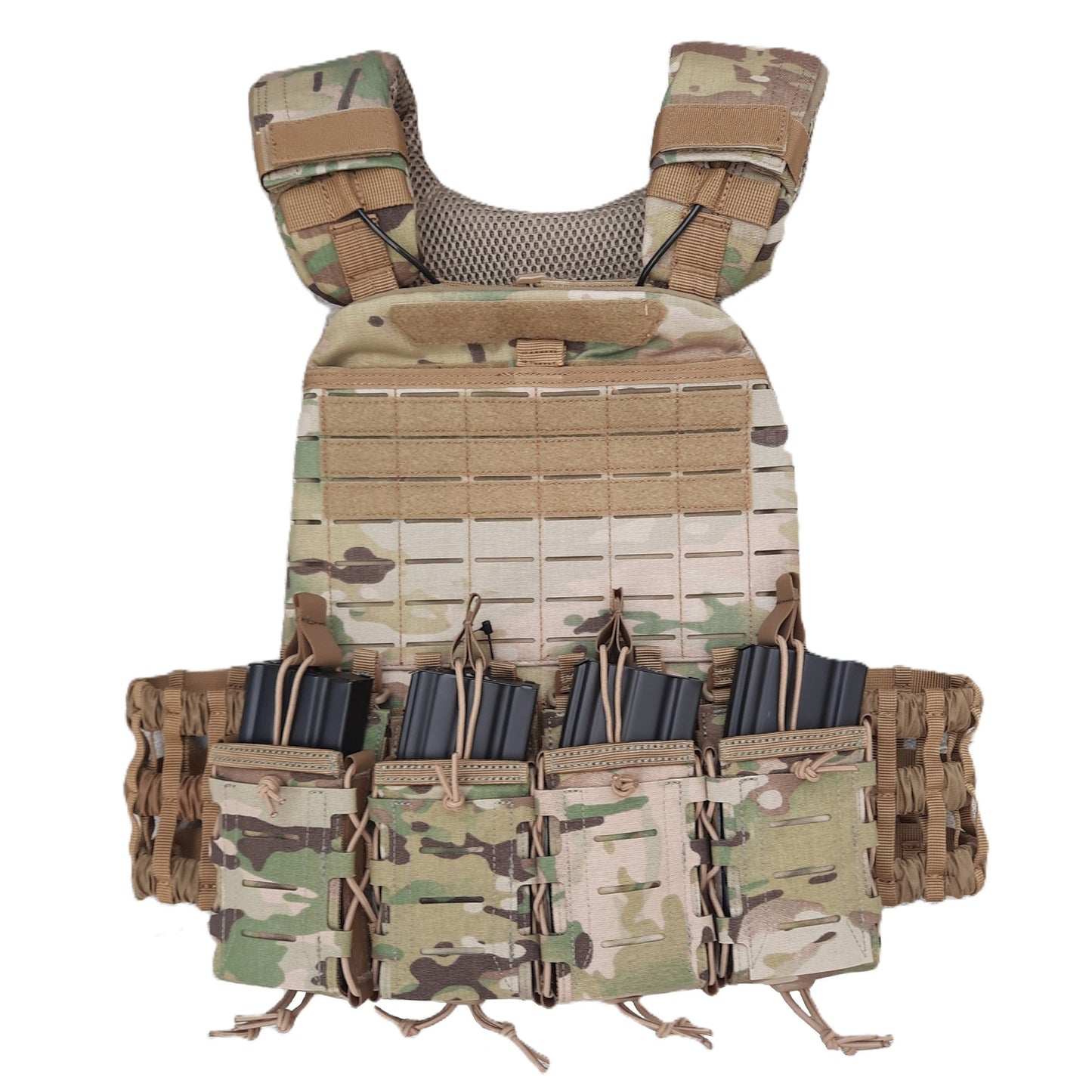 5.11 TacTec plate carrier NIJ-4 Stand Alone Multicam met multi kaliber ladertassen