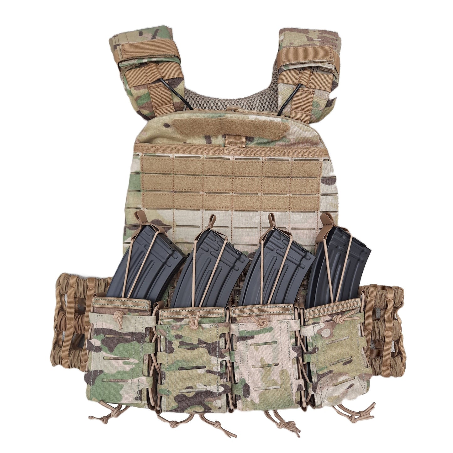 5.11 TacTec plate carrier NIJ-4 Stand Alone Multicam met multi kaliber ladertassen