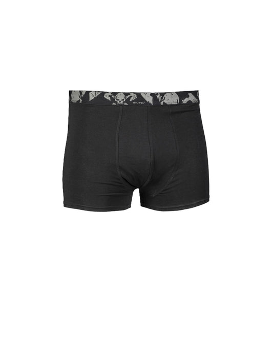 Boxershorts heren ondergoed met doodshoofdprint zwart