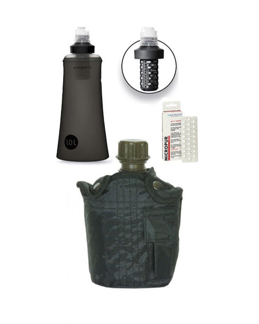 Drinkwaterset waterfilter veldfles waterzuiveringstab
