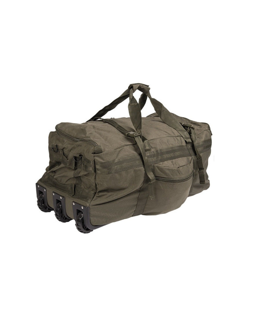 Combat duffle bag reistas rugzak op wielen oliv 118L