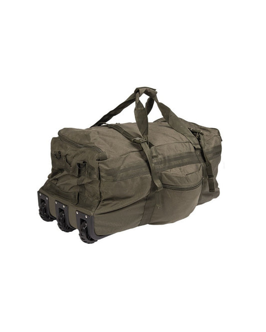 Combat duffle bag reistas rugzak op wielen oliv 118L