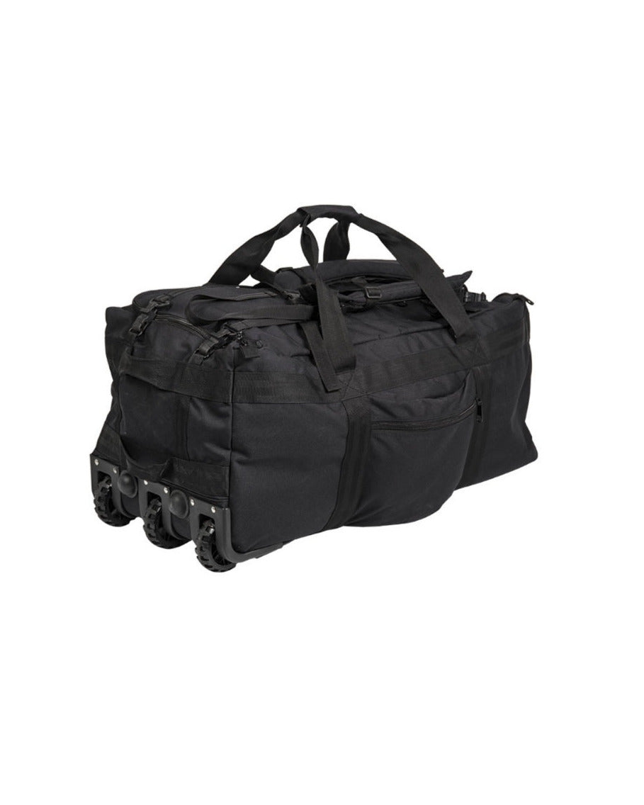 Combat duffle bag reistas rugzak op wielen zwart 118L