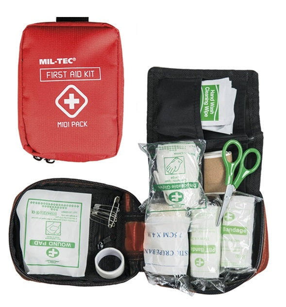 EHBO set Midi rood voor onderweg noodpakket