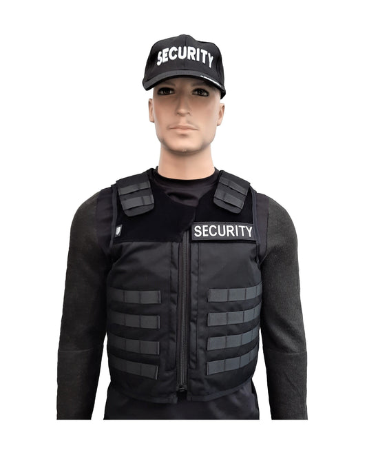 Gilet pare-balles Molle tactique à fermeture éclair noir 3A NIJ 0101.04