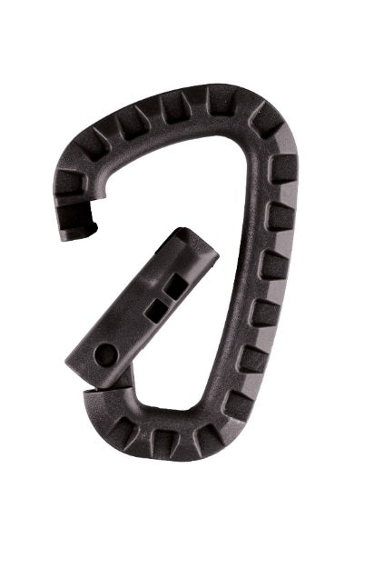 Karabijnhaken kunststof ABS zwart 8 cm 2 stuks
