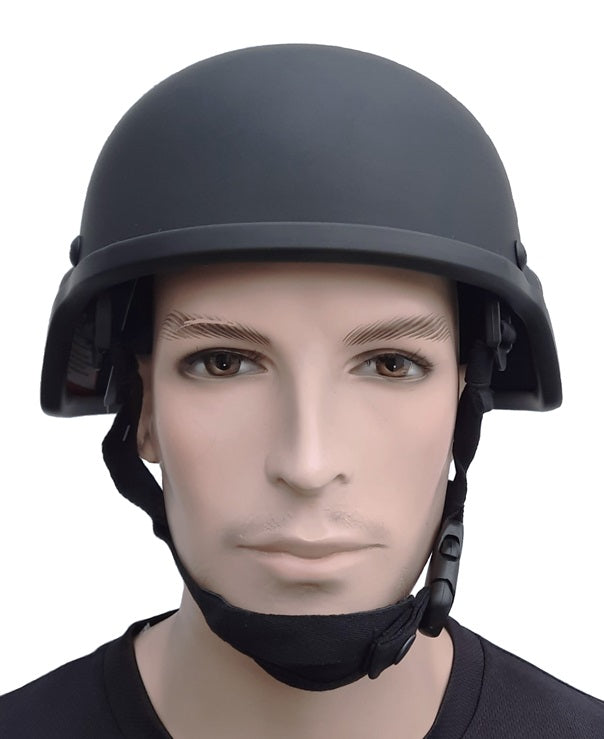 MICH helm ACH zwarte kunststof met glasvezel versterkt niet kogelwerend!
