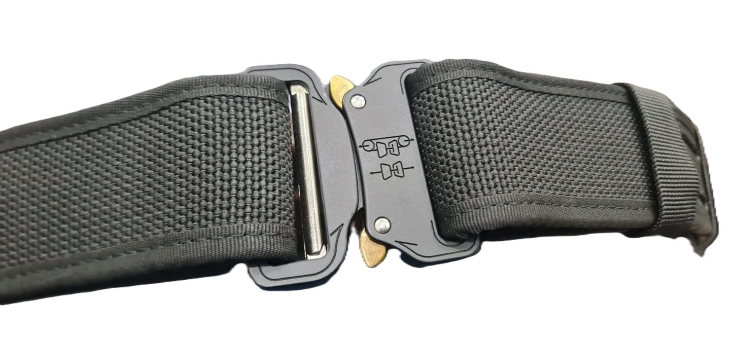 Tactische riem zwart met laser cut padding VBR-Belgium