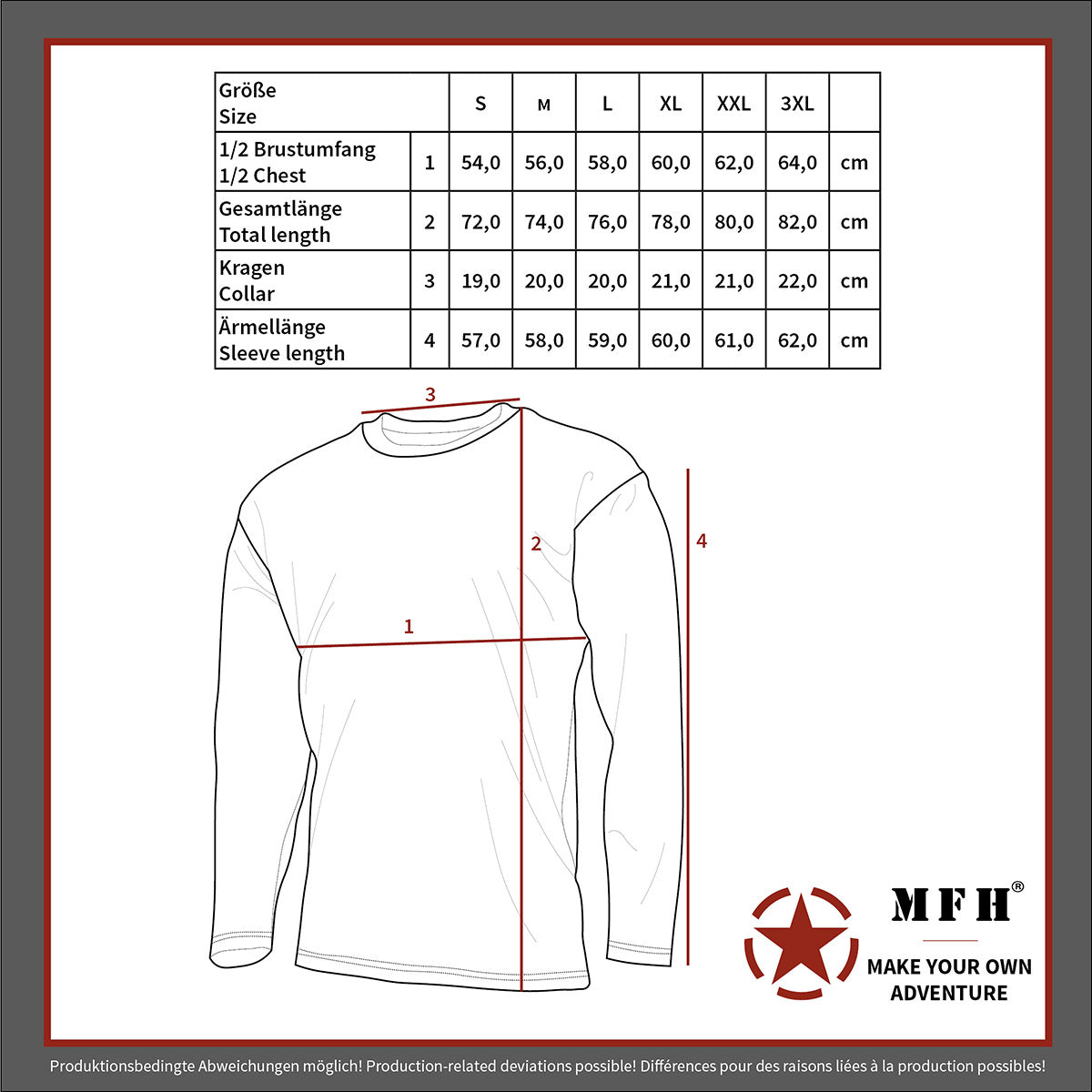 Operation camo multi-terrein T-shirt lange mouwen