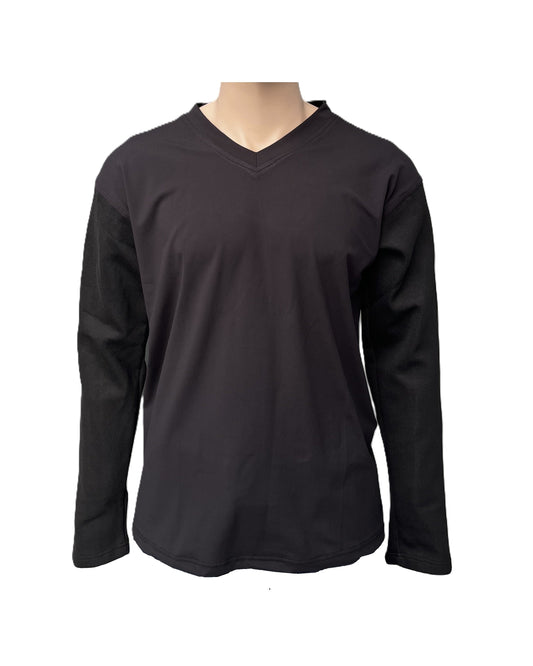 Under body armor shirt met snijbestendige mouwen zwart ondergoed Gen2 V-hals