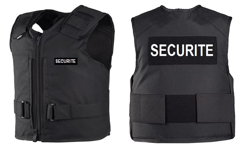 Kogelvrij vest Heracles patch SECURITE gilet pare balle zwart