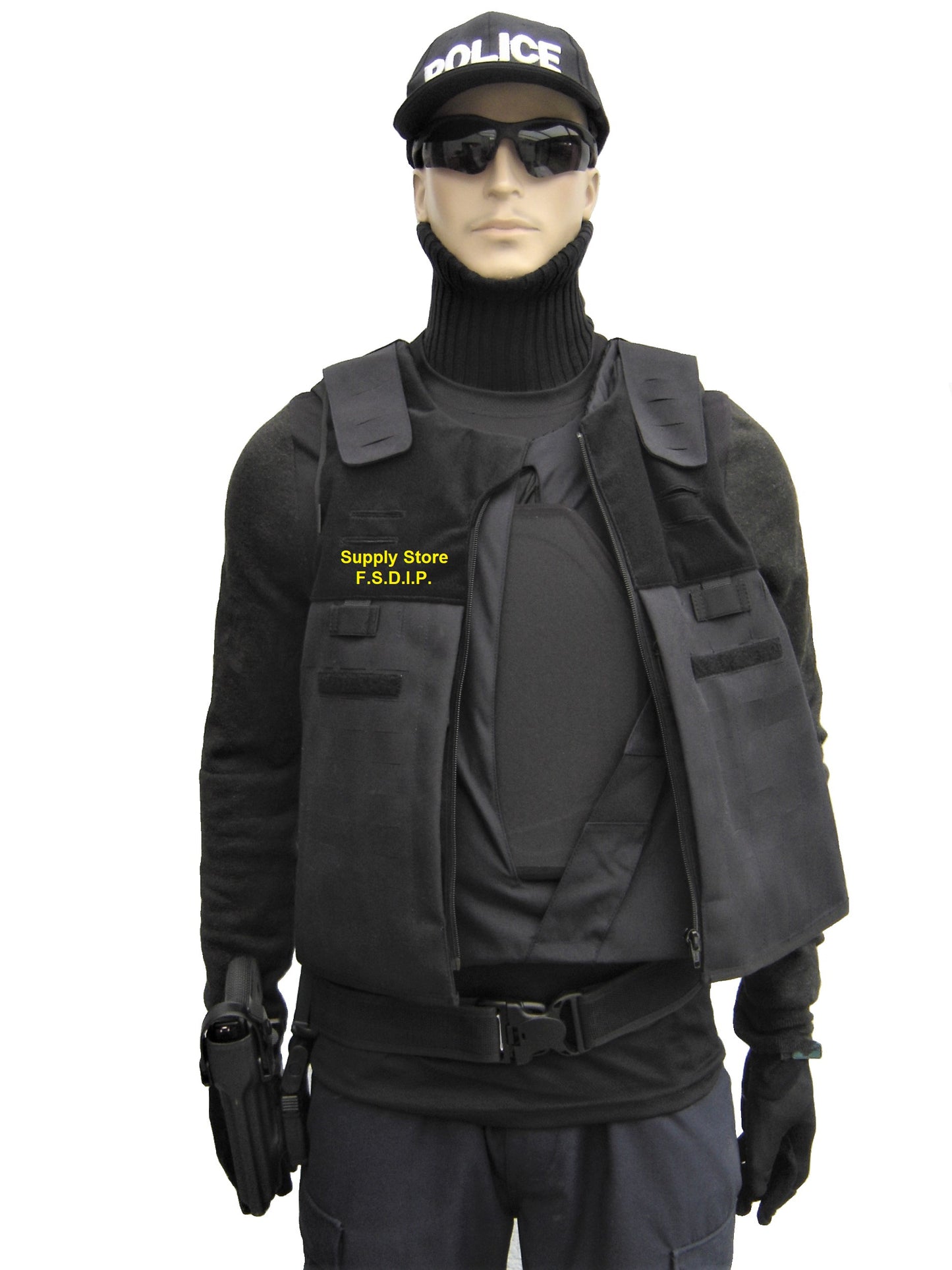 Kogelvrij vest politie België Lasercut HO2-KR1-SP1 + NIJ-4 ICW Sioen blauw