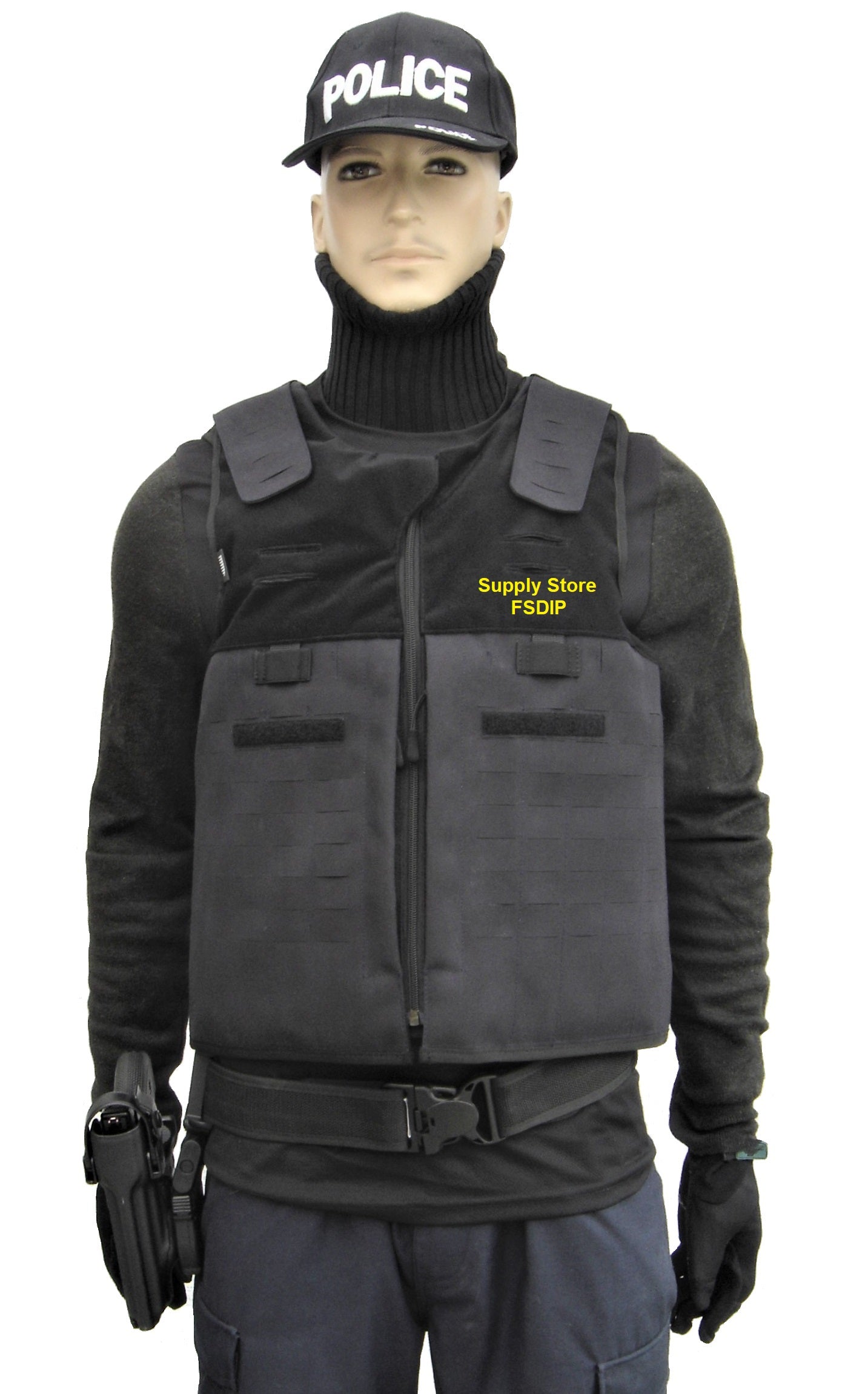 Kogelvrij vest politie België Lasercut HO2-KR1-SP1 + NIJ-4 ICW Sioen blauw