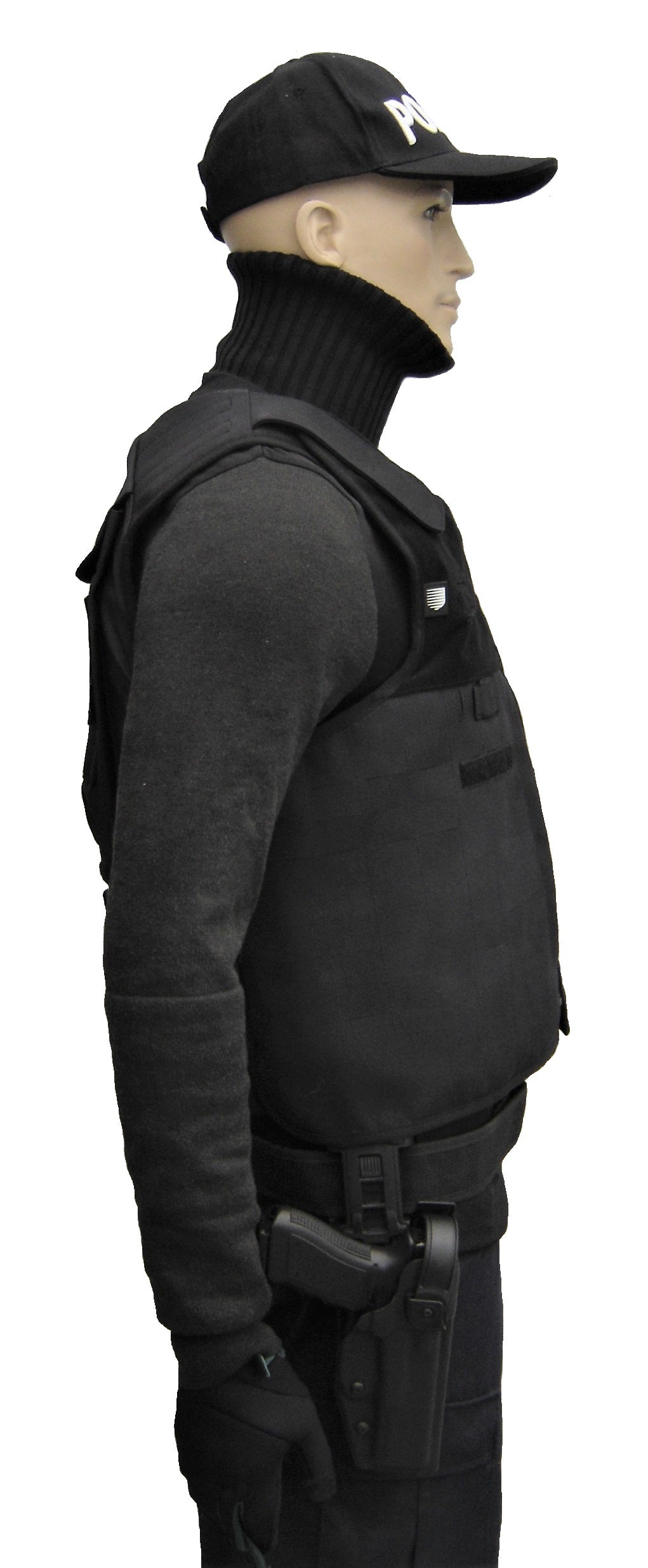 Kogelwerend vest politie België Lasercut H01-KR1 + NIJ-4 SA Sioen blauw