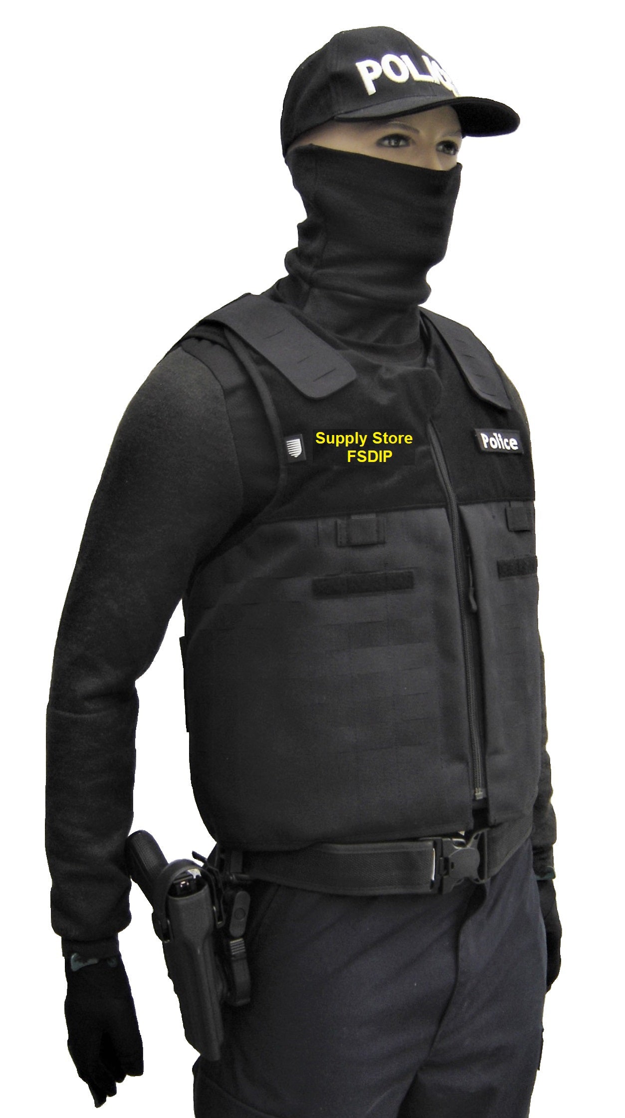 Kogelvrij vest politie België Lasercut HO2-KR1-SP1 + NIJ-4 ICW Sioen blauw