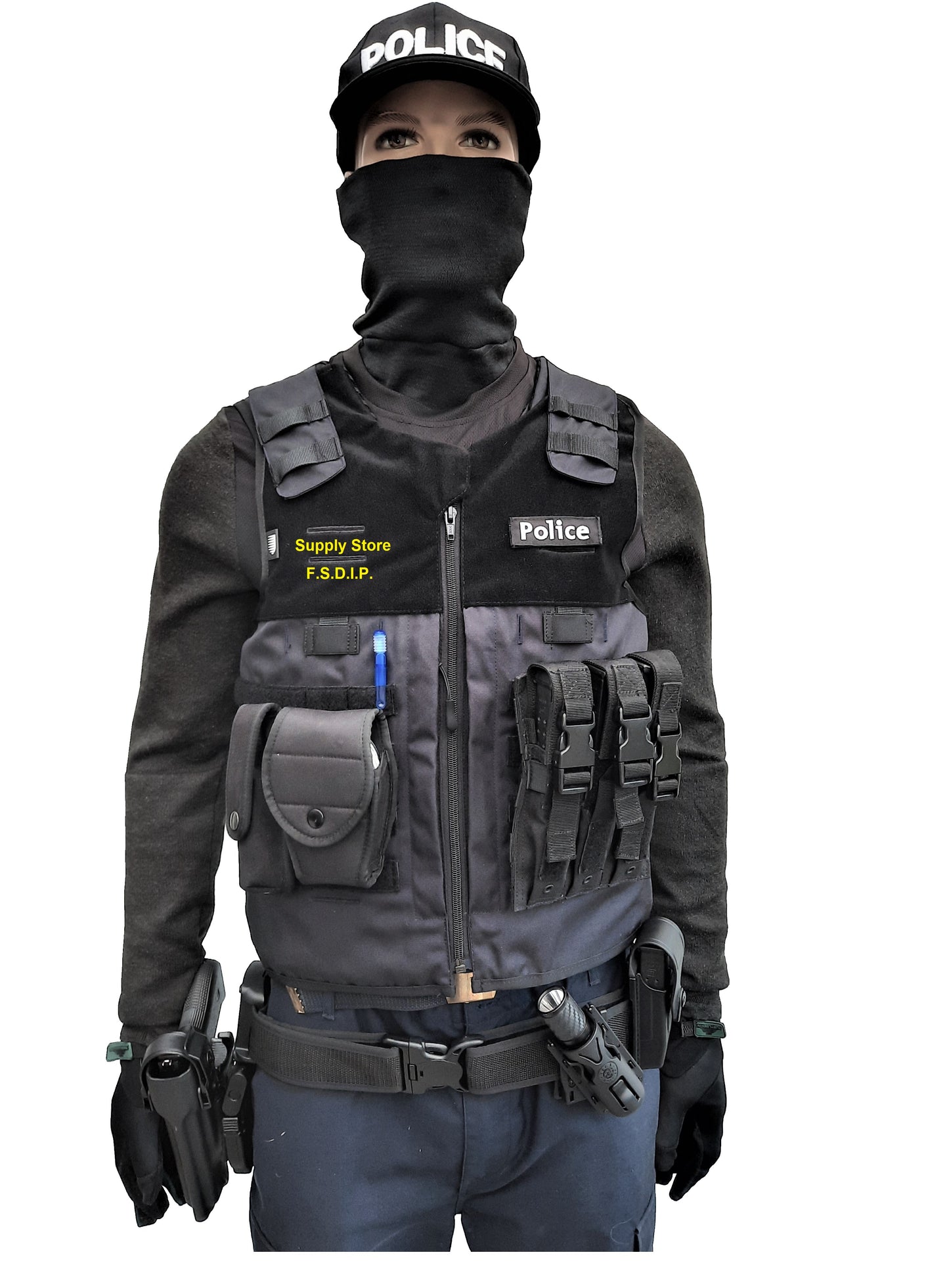 Kogelwerend vest FED politie België Molle H02-KR1-SP1+HO3 Sioen blauw
