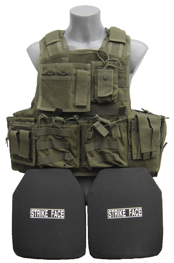 MOD plate carrier klasse 4 defensie setup Oliv tactical vest (06)