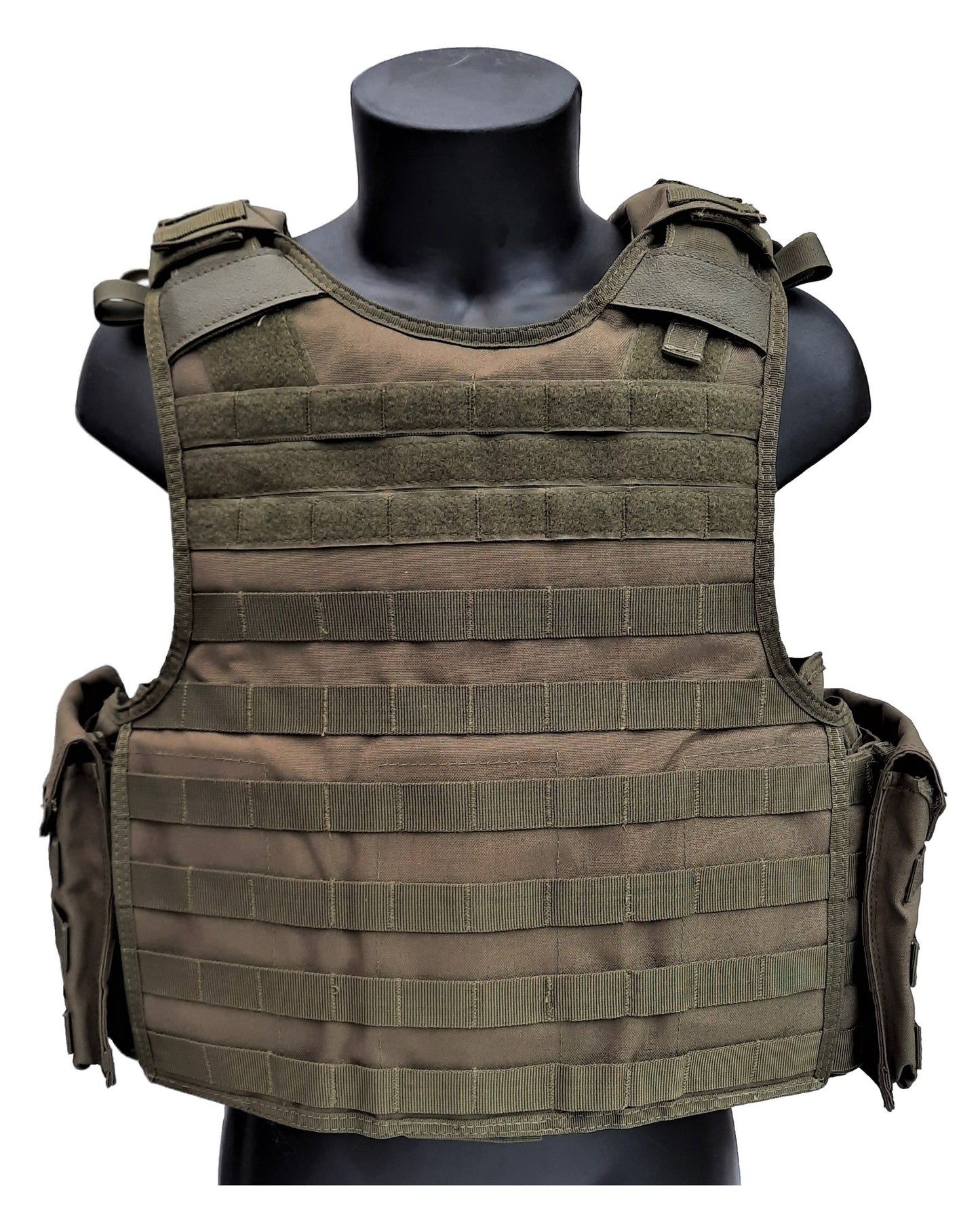 QPC Oliv plate carrier klasse 4 met zijplaten (04)