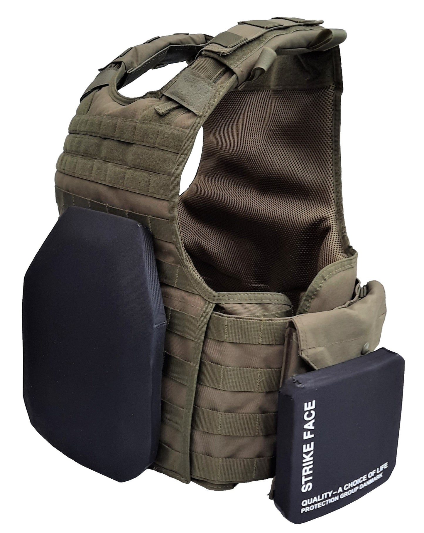 QPC Oliv plate carrier klasse 4 met zijplaten (04)