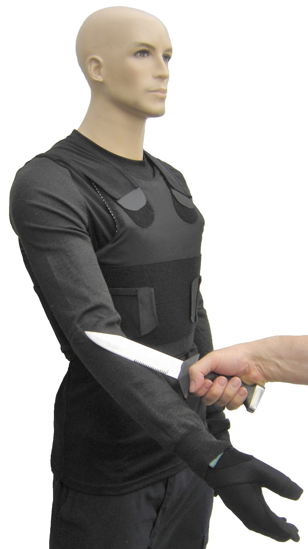 Politie combat shirt snijbestendige TORSKIN mouwen ondergoed zwart