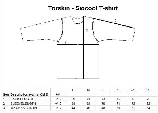 Snijbestendige en steekwerend TORSKIN T-shirt dubbele voorkant zwart 100K