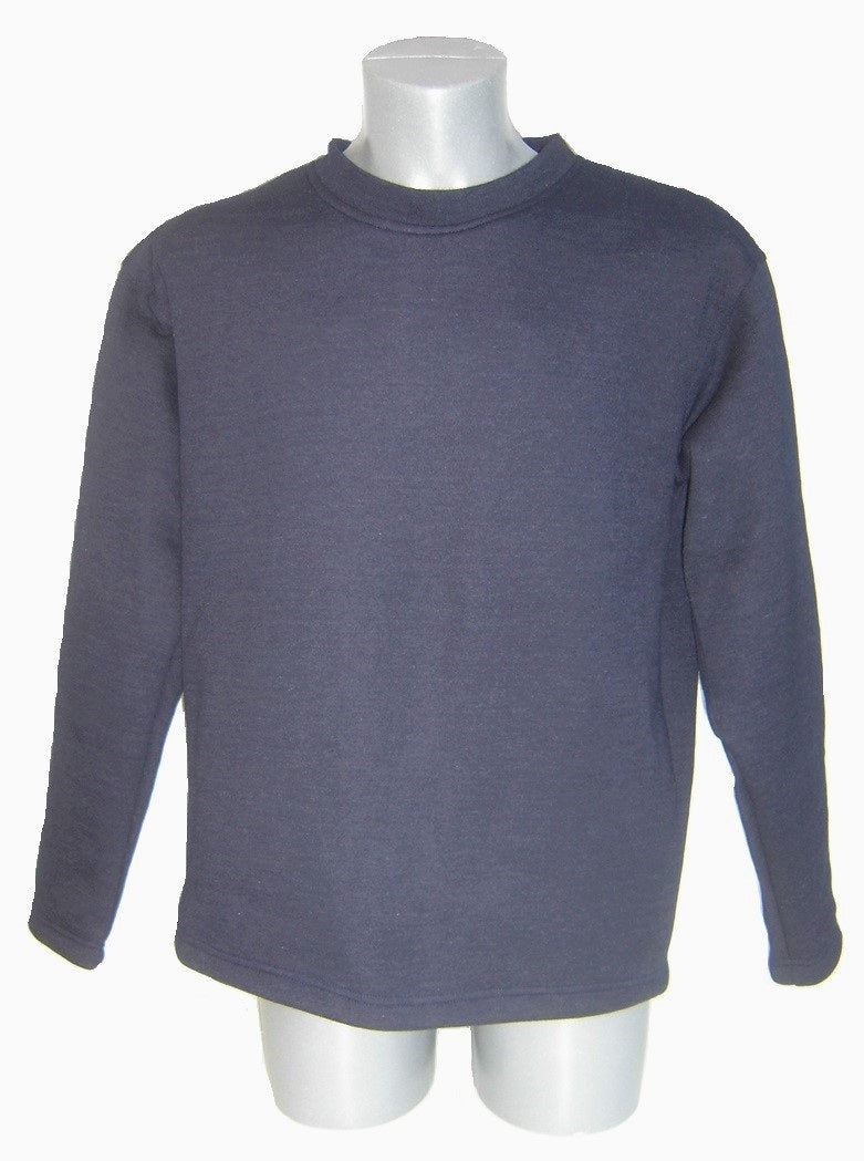 Blauwe steekwerende en brandvertragende trui sweater VBR-Belgium
