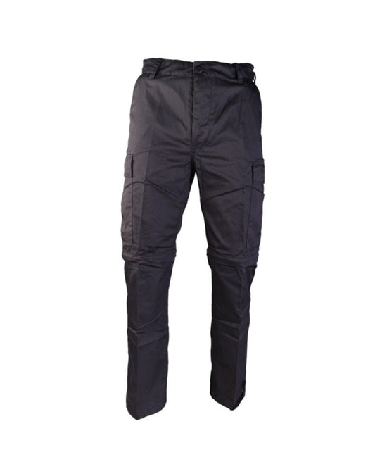 Zwarte zip-off beveiligingsbroek combat broek