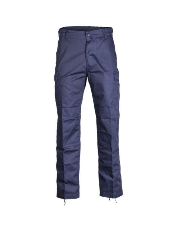 Blauwe versterkte cipiers broek combatbroek