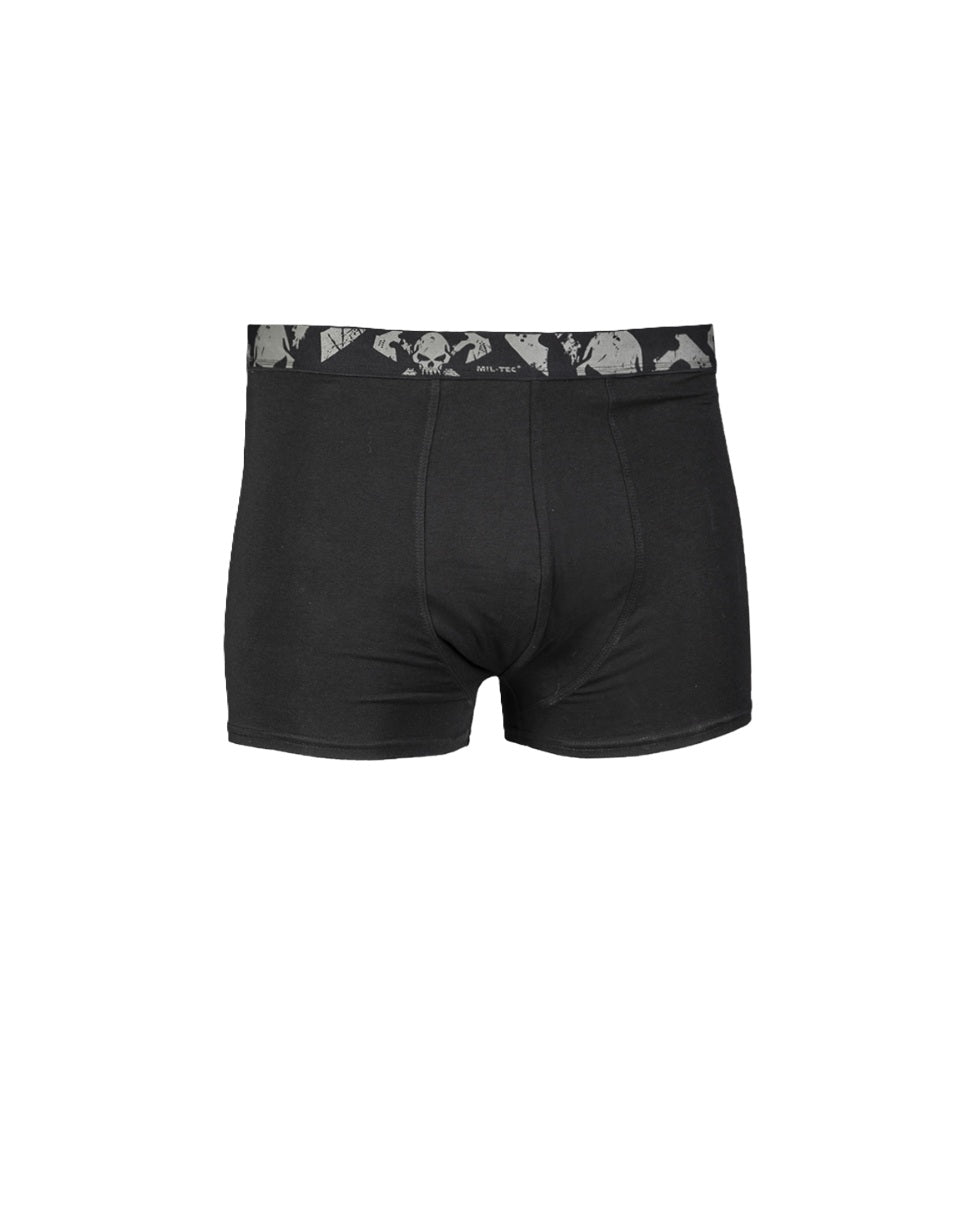 Boxershorts heren ondergoed met doodshoofdprint zwart