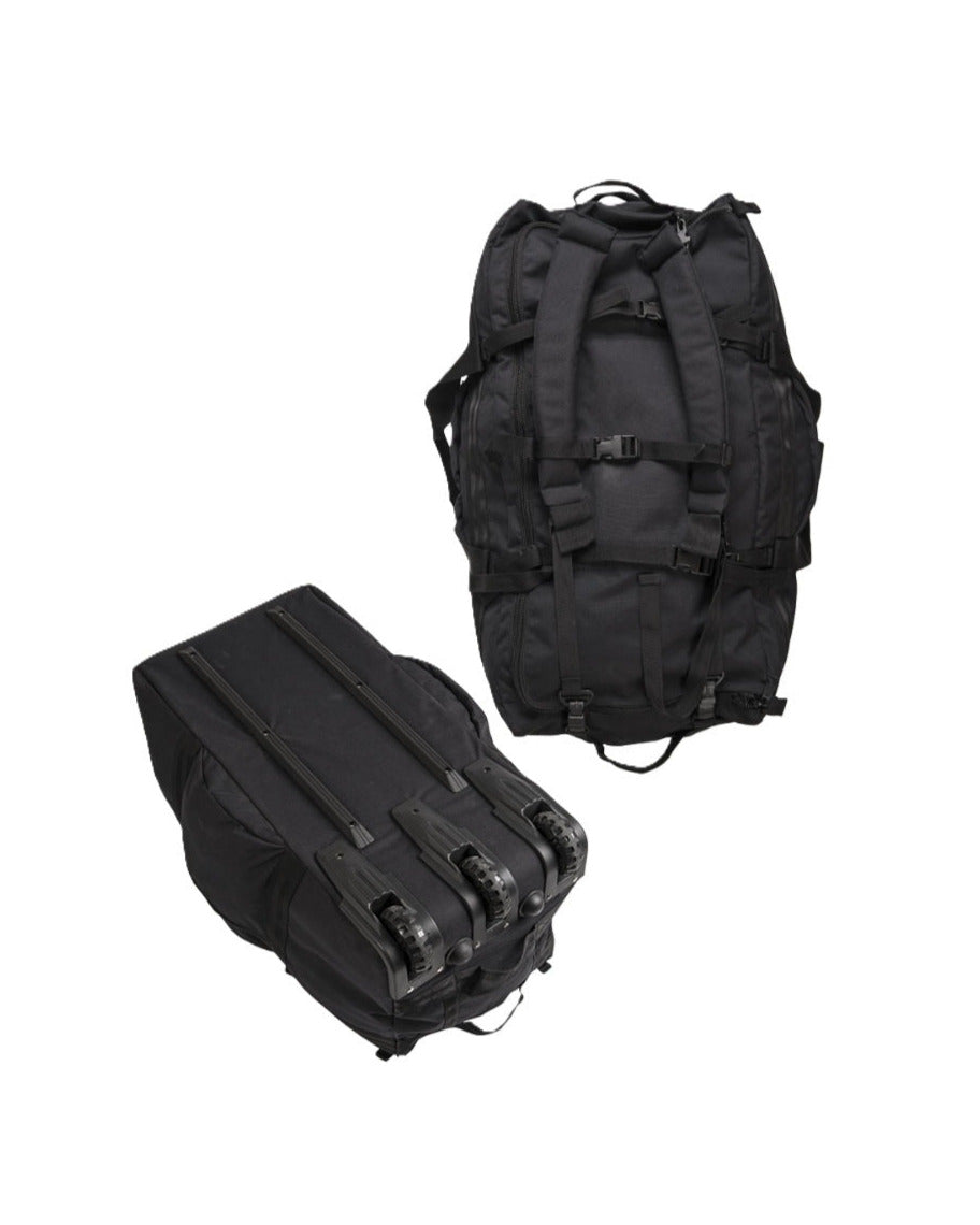 Combat duffle bag reistas rugzak op wielen zwart 118L