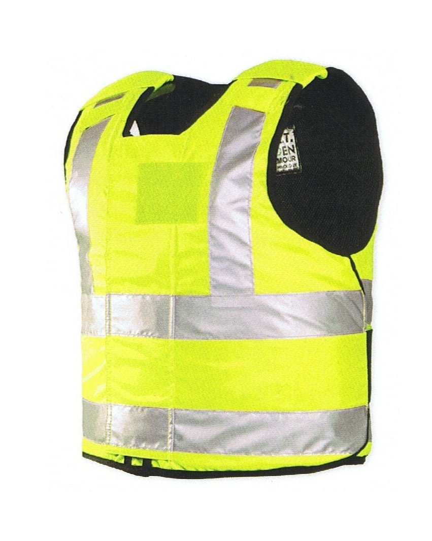 Helios geel high visibility fluo kogelvrij vest NIJ 3A (04)G Sioen