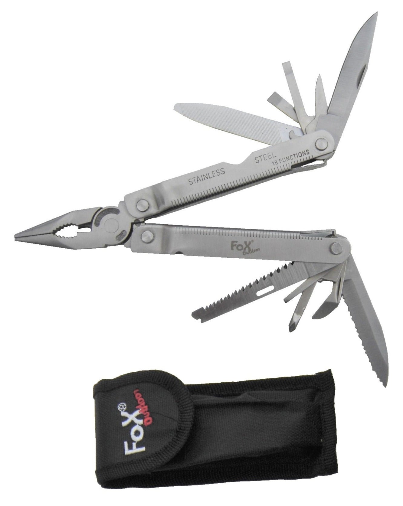 Multitool Clasic RVS met Nylon houder FOX