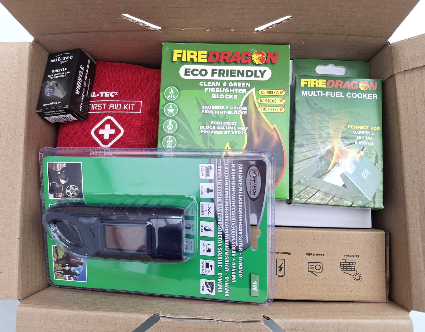 Noodpakket kerstgeschenk survival items kerstcadeau