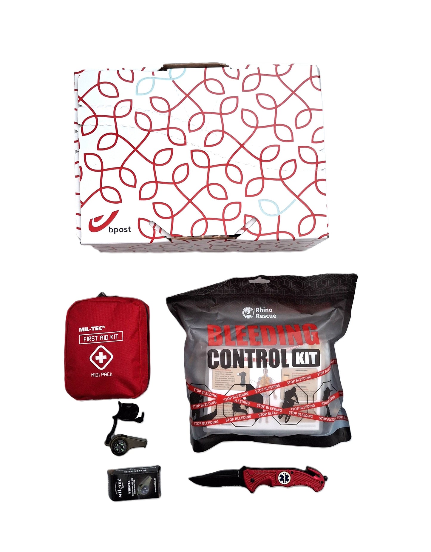 EHBO bloeding stop kit noodpakket upgrade cadeau