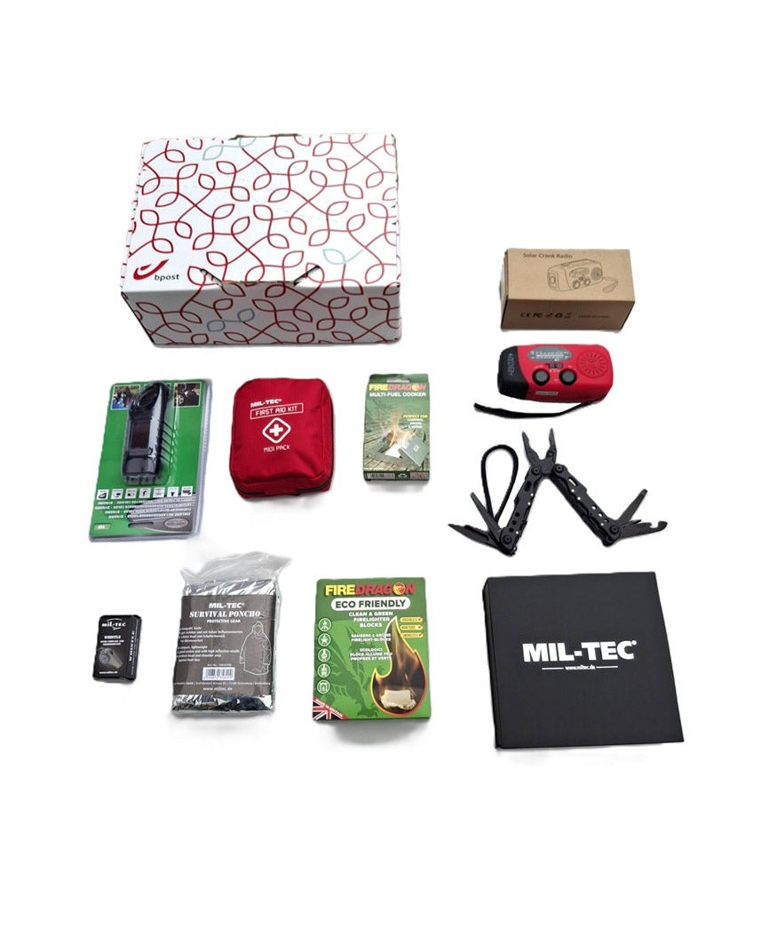 Noodpakket kerstgeschenk survival items kerstcadeau