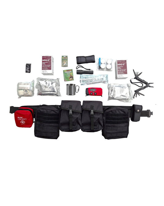 Noodpakket 72 uur survival riem compleet Medium 100 cm gewatteerde PLB belt