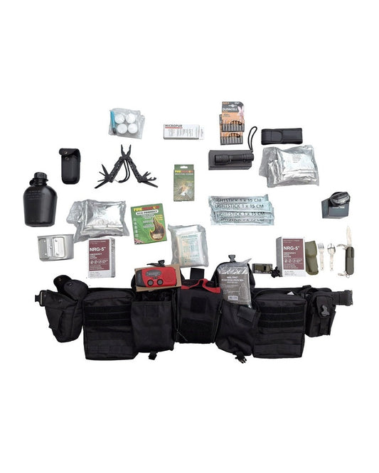 Noodpakket 72 uur survival riem compleet Large 110 cm gewatteerde PLB belt