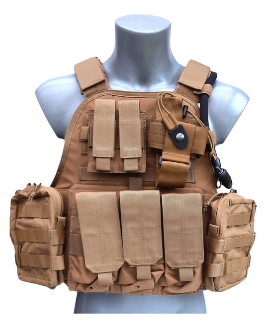 Operator plate carrier coyote level 4 SA + zijplaten action ready