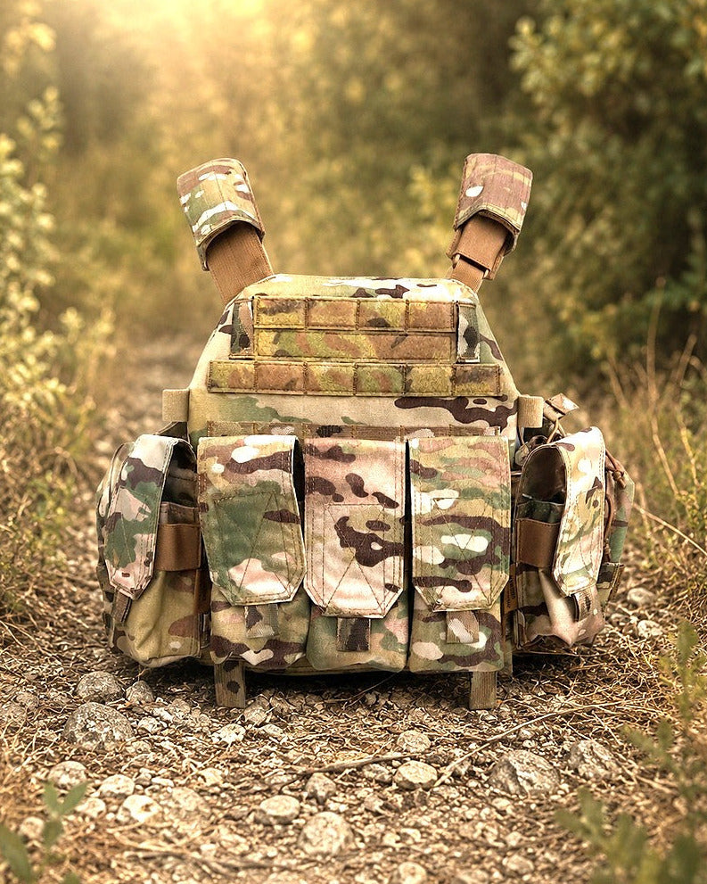 Multicam leger plate carrier klasse 4 militair + zijplaten