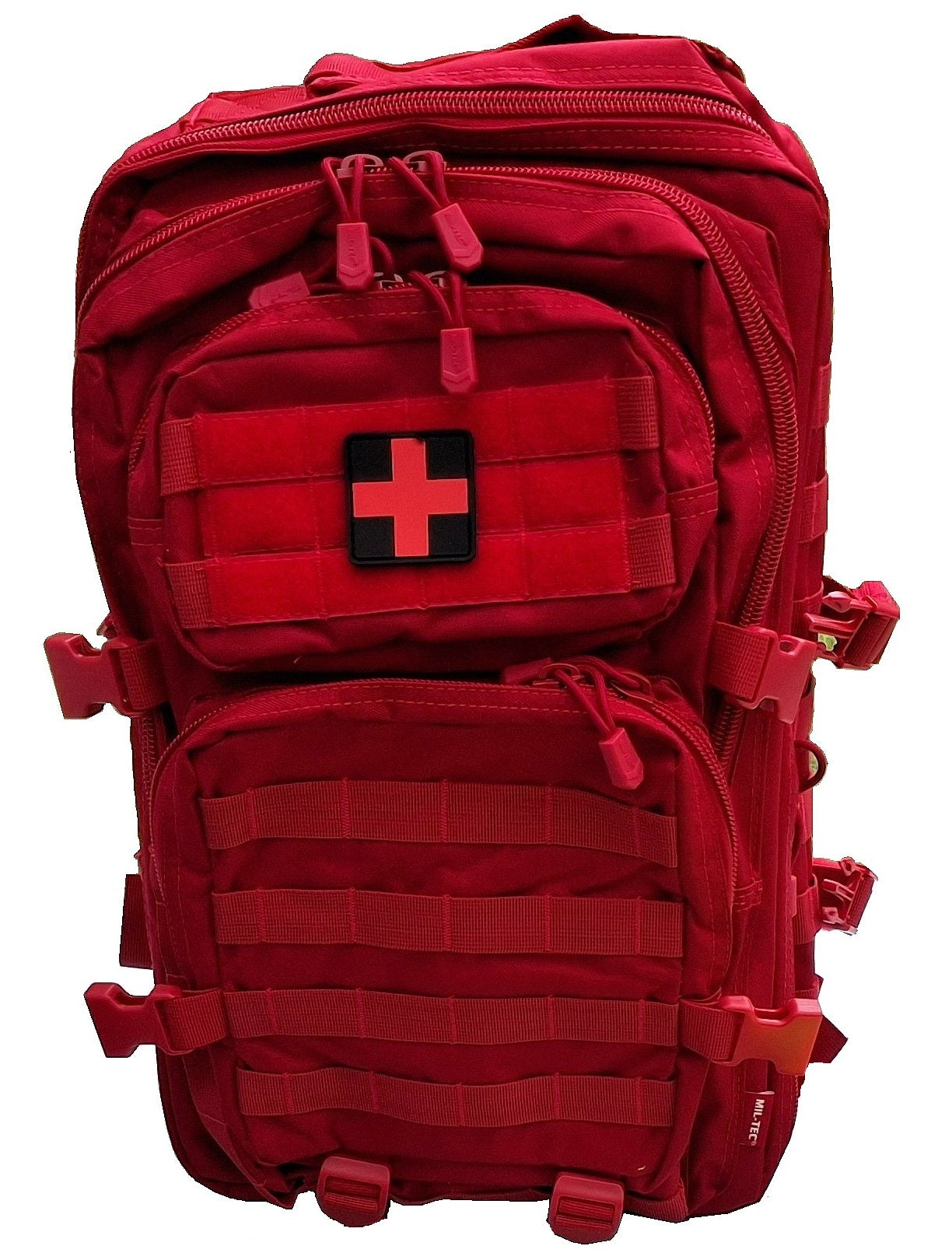 Alternatief rode noodpakket rugzak met kruis 72 uur overleven met water en voedsel