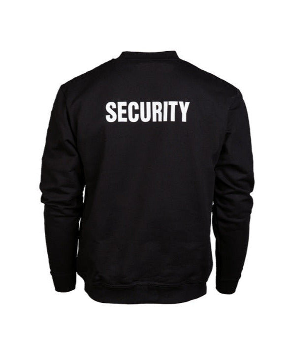SECURITY sweater zwart met witte letters