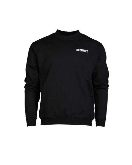 SECURITY sweater zwart met witte letters