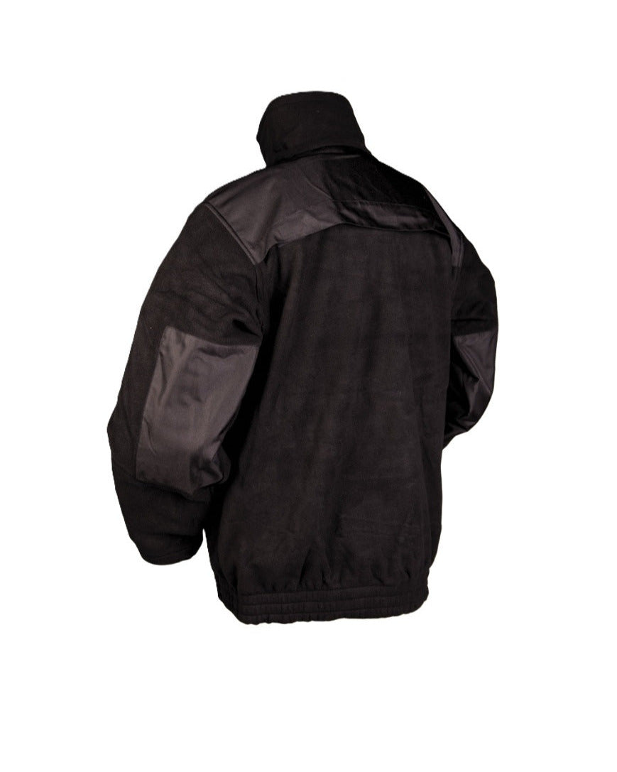 SECURITY fleece jacket zwart met witte letters