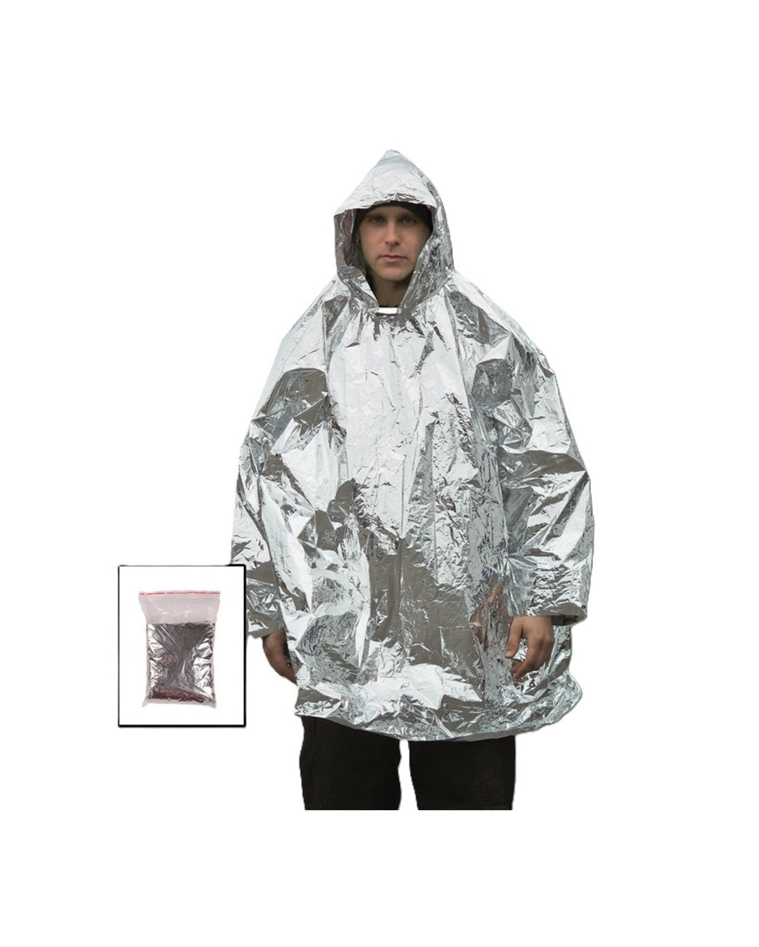 Survival Poncho aluminium coating