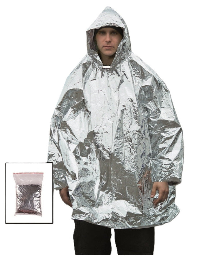 Survival Poncho aluminium coating