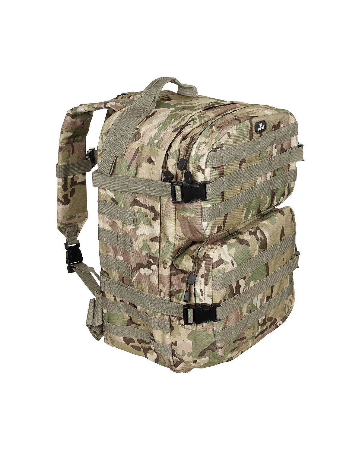 US Assault II operation-camo rugzak met molle webbing