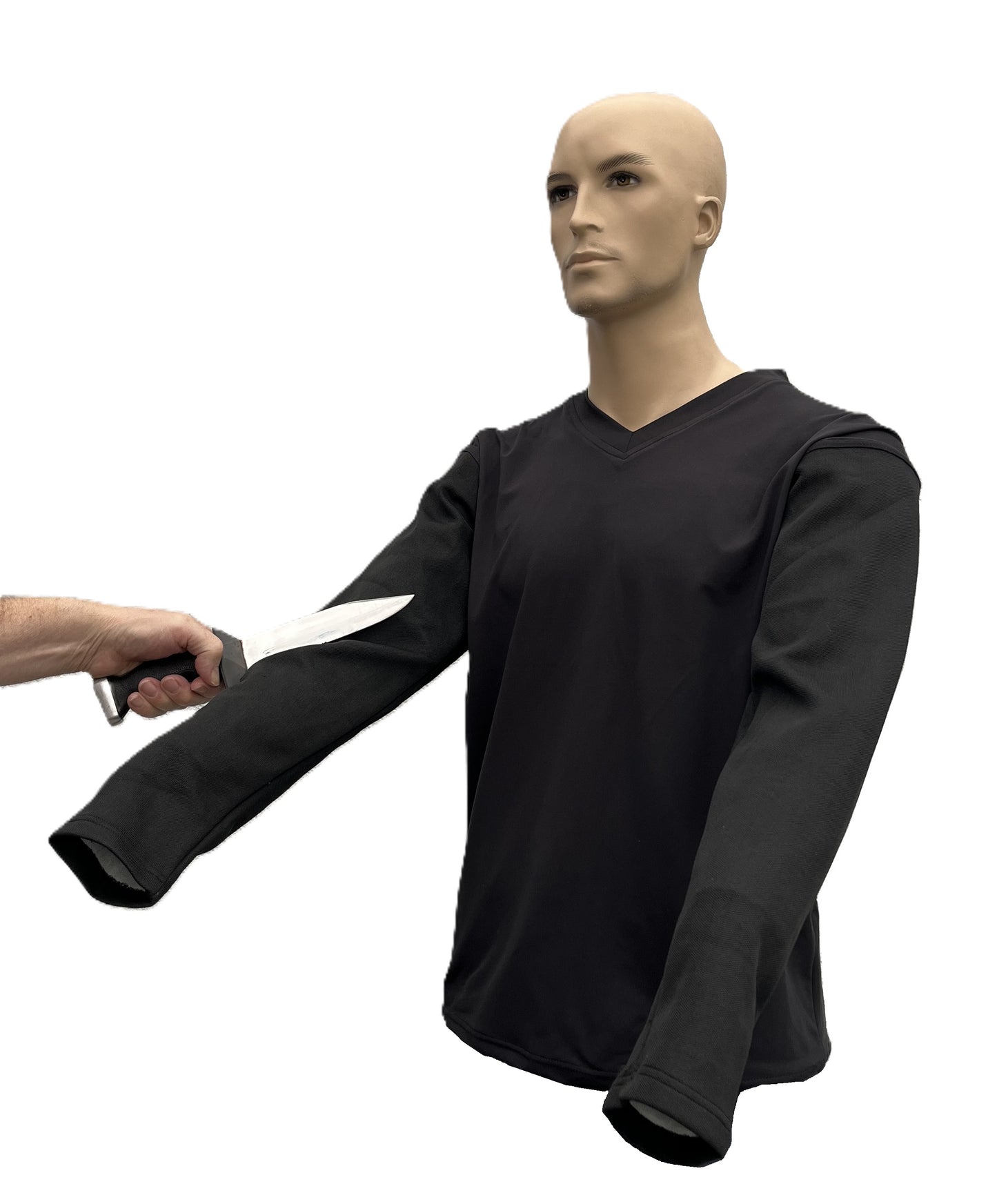 Under body armor shirt met snijbestendige mouwen zwart ondergoed Gen2 V-hals