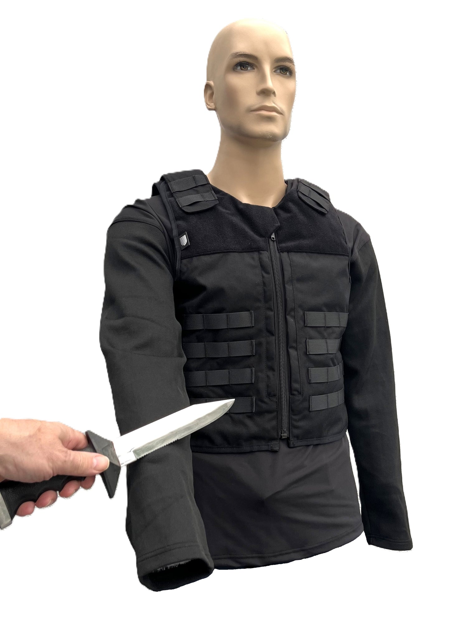 Under body armor shirt met snijbestendige mouwen zwart ondergoed Gen2 V-hals