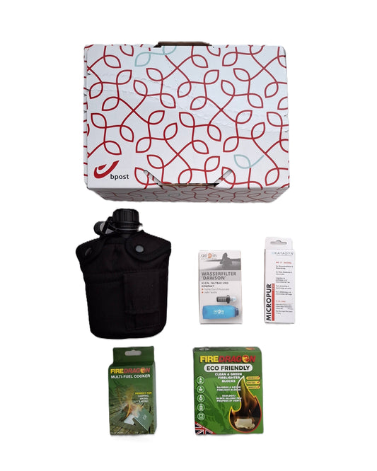 Water zuivering opslag en koken noodpakket cadeau