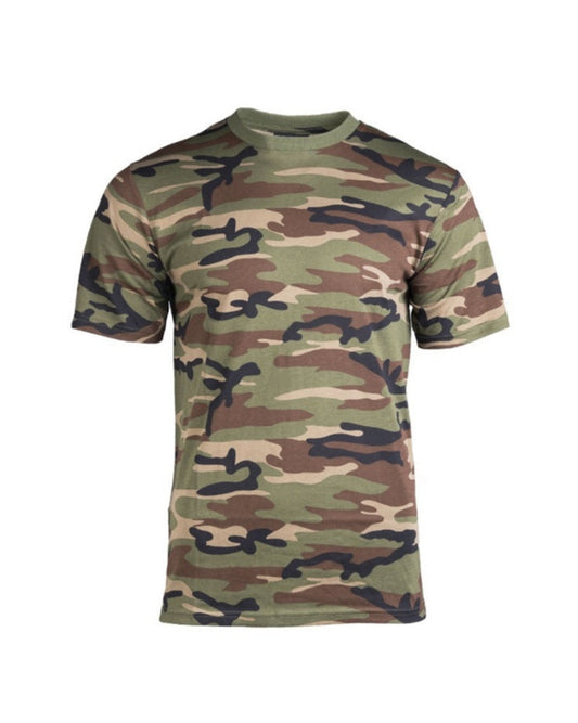 Woodland tactische camouflage T-shirt voor volwassen